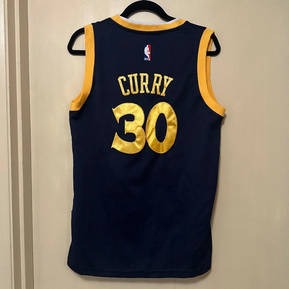 Golden State Warriors Navy and Gold Jersey - Picture 2 of 3
